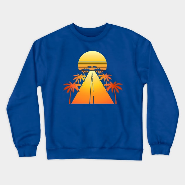 Retro Drive Crewneck Sweatshirt by ArtRight